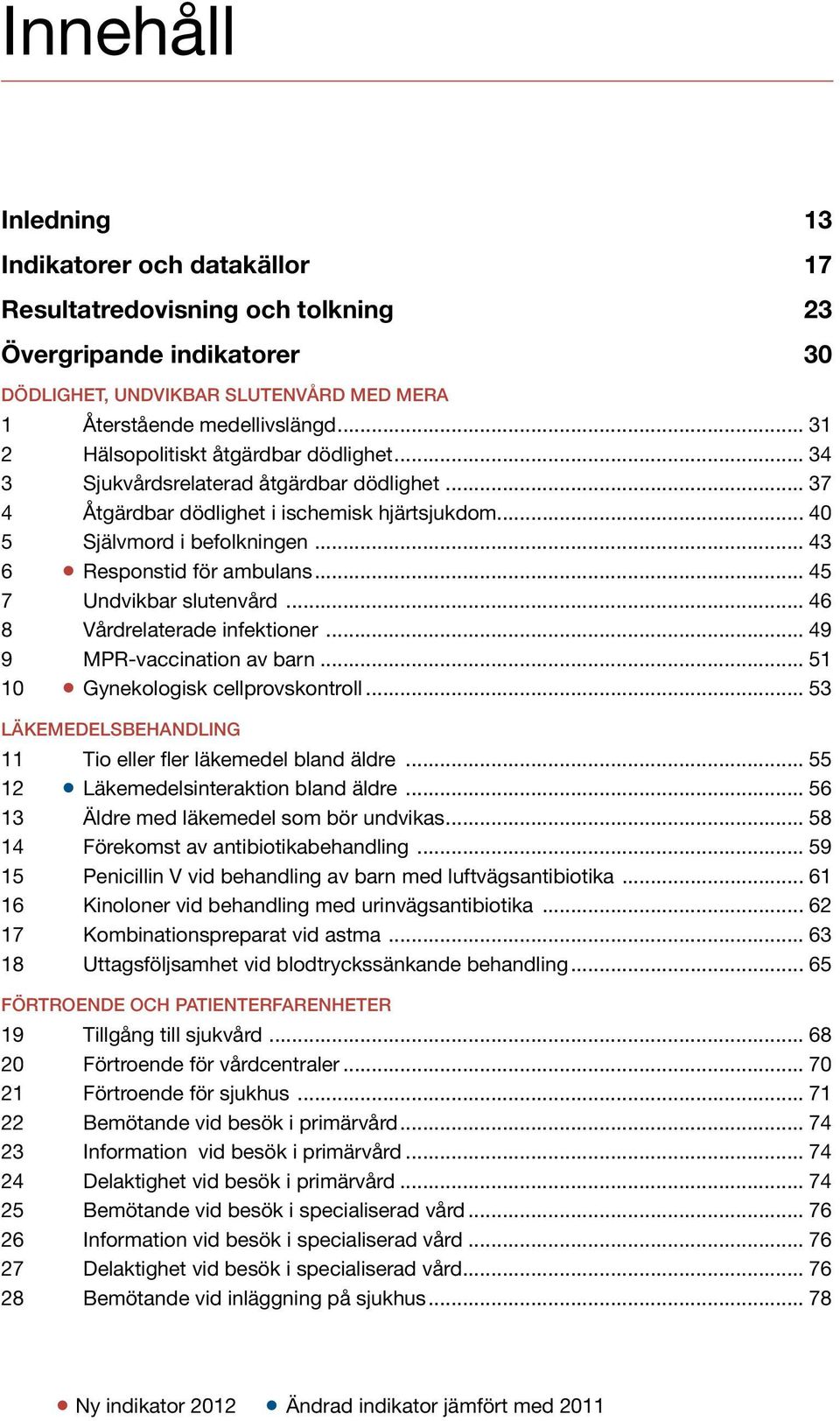 .. 43 6 Responstid för ambulans... 45 7 Undvikbar slutenvård... 46 8 Vårdrelaterade infektioner... 49 9 MPR-vaccination av barn... 51 10 Gynekologisk cellprovskontroll.