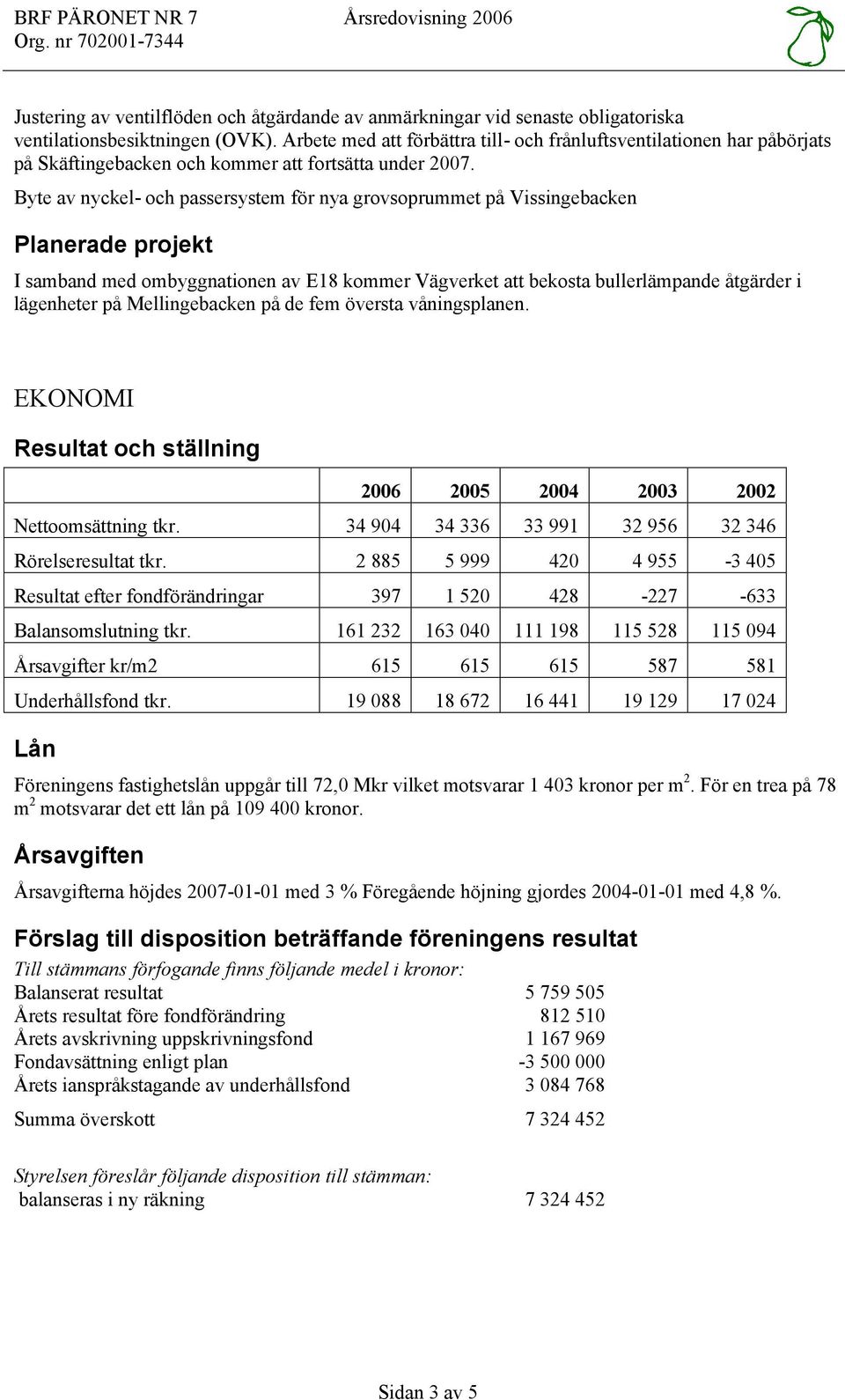 Byte av nyckel- och passersystem för nya grovsoprummet på Vissingebacken Planerade projekt I samband med ombyggnationen av E18 kommer Vägverket att bekosta bullerlämpande åtgärder i lägenheter på