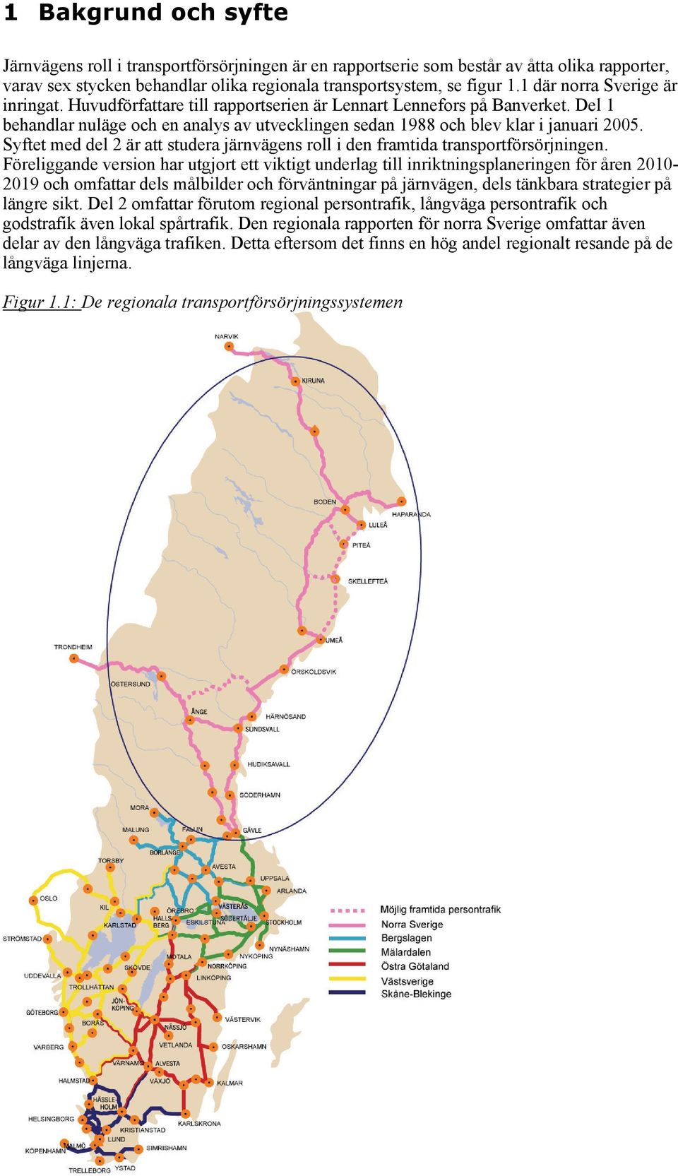 Syftet med del 2 är att studera järnvägens roll i den framtida transportförsörjningen.