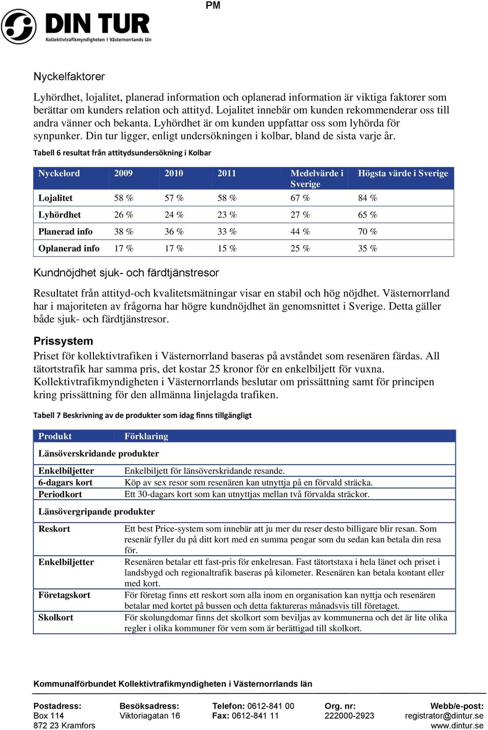 Din tur ligger, enligt undersökningen i kolbar, bland de sista varje år.