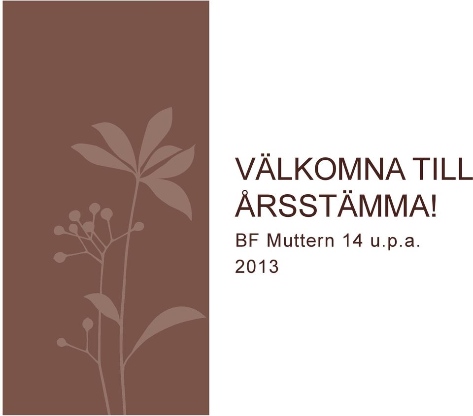 ÅRSSTÄMMA!