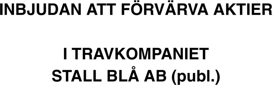 I TRAVKOMPANIET