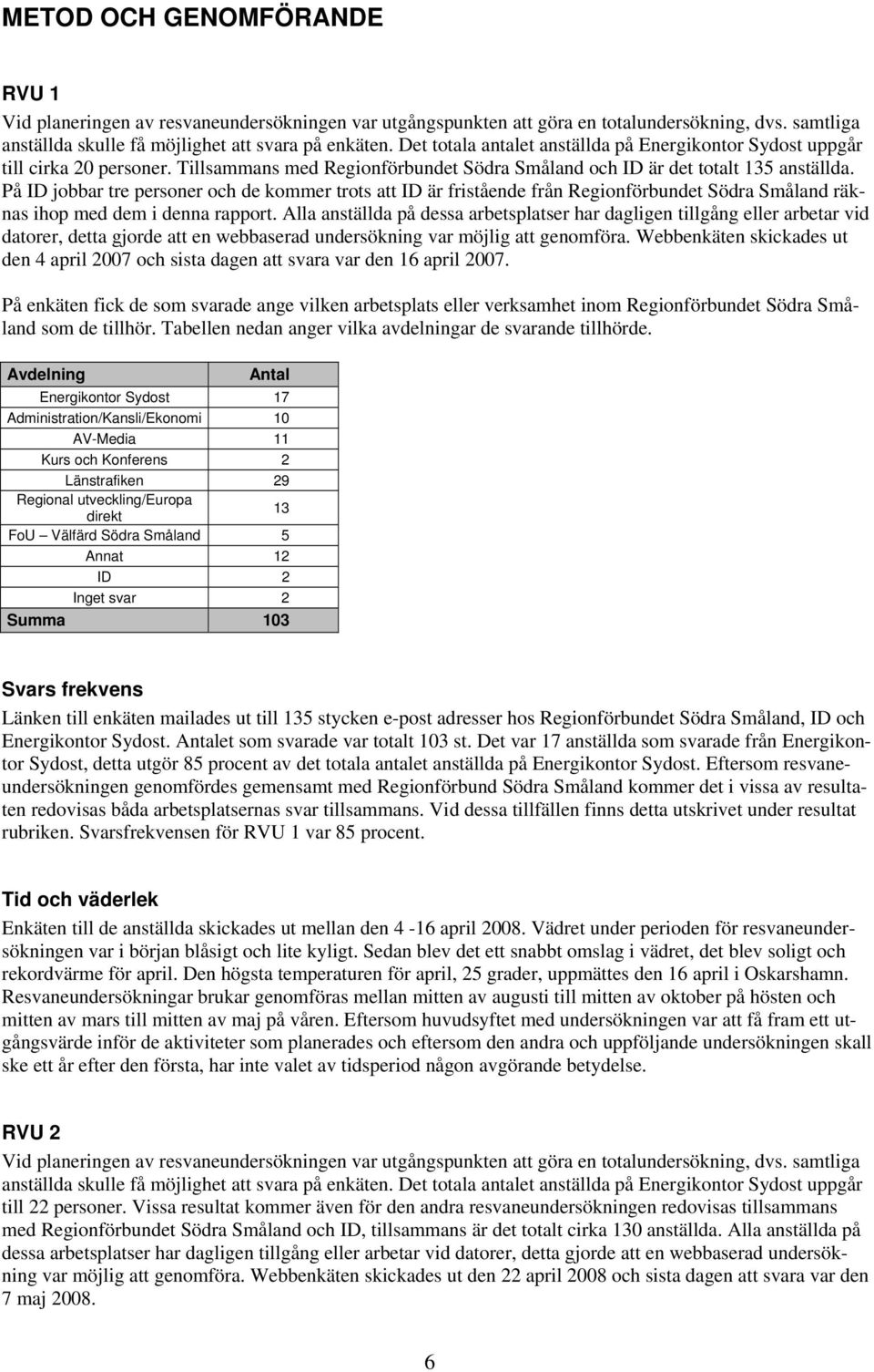 På ID jobbar tre personer och de kommer trots att ID är fristående från Regionförbundet Södra Småland räknas ihop med dem i denna rapport.