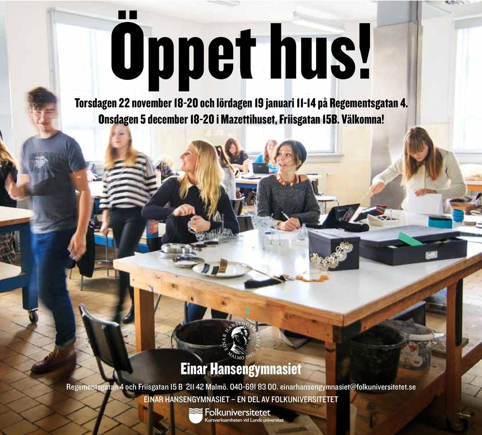 Onsdagen 5 december 18-20 i Mazettihuset, Friisgatan 15B. Välkomna!