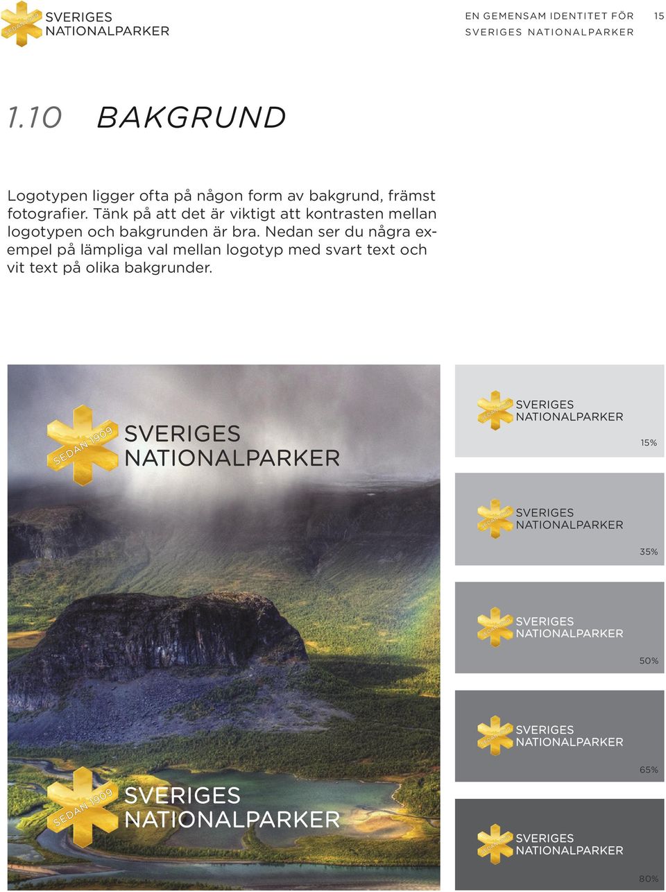 Tänk på att det är viktigt att kontrasten mellan logotypen och bakgrunden