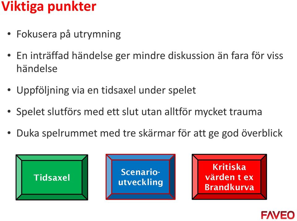 Spelet slutförs med ett slut utan alltför mycket trauma Duka spelrummet med tre