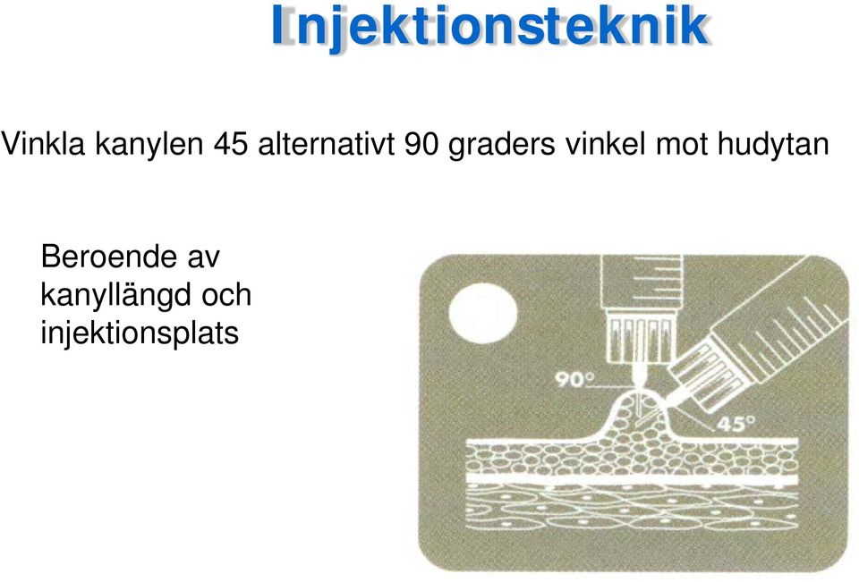 graders vinkel mot hudytan