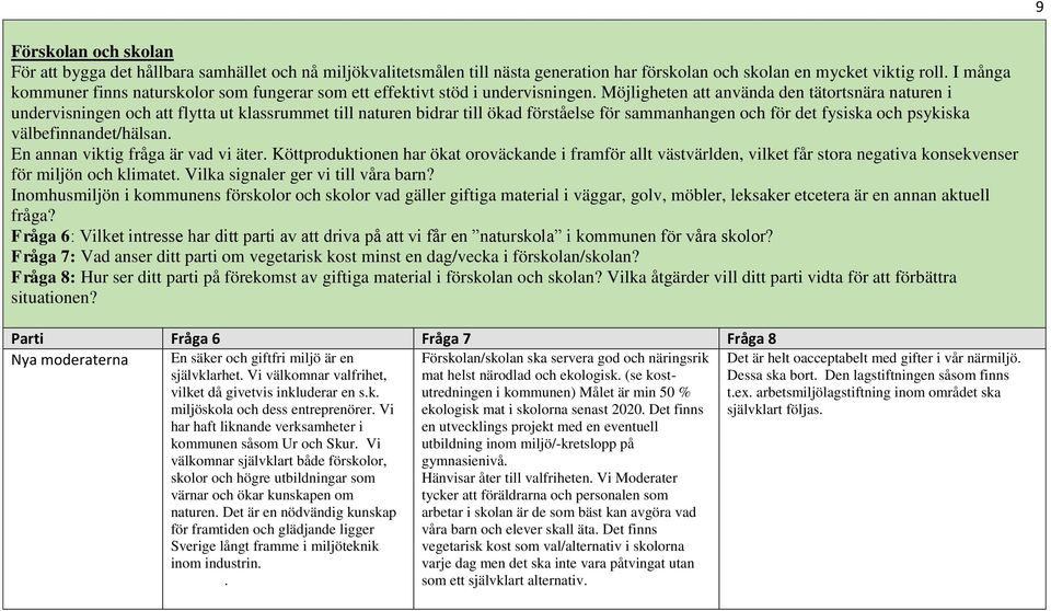 Möjligheten att använda den tätortsnära naturen i undervisningen och att flytta ut klassrummet till naturen bidrar till ökad förståelse för sammanhangen och för det fysiska och psykiska