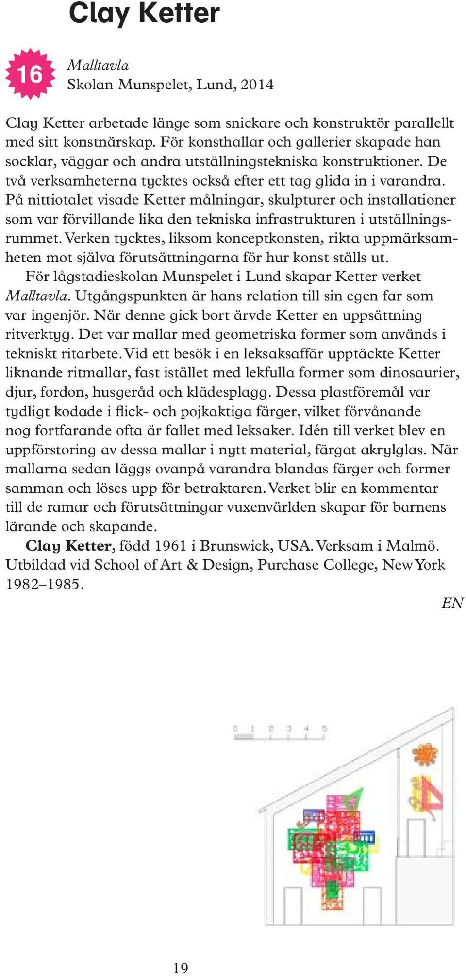 På nittiotalet visade Ketter målningar, skulpturer och installationer som var förvillande lika den tekniska infrastrukturen i utställningsrummet.