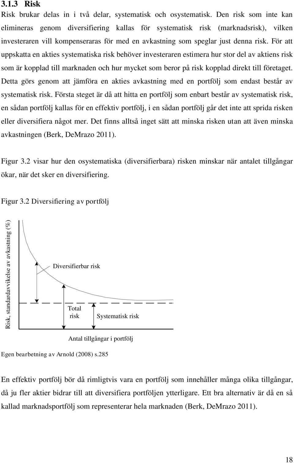 För att uppskatta en akties systematiska risk behöver investeraren estimera hur stor del av aktiens risk som är kopplad till marknaden och hur mycket som beror på risk kopplad direkt till företaget.