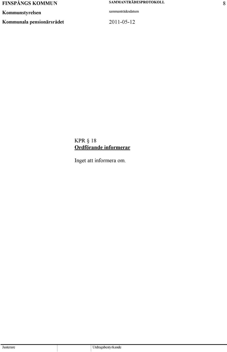 informerar