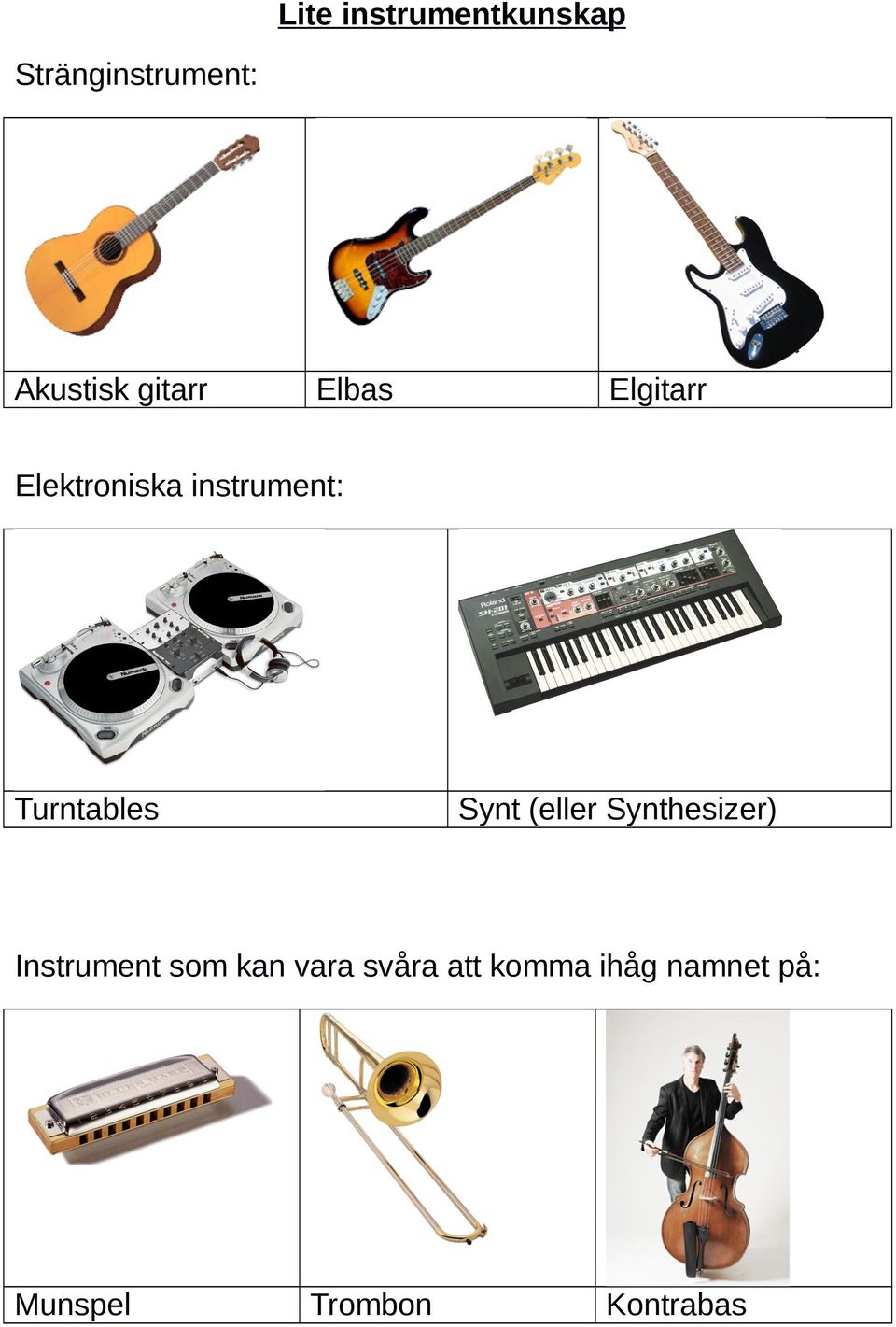 Turntables Synt (eller Synthesizer) Instrument som