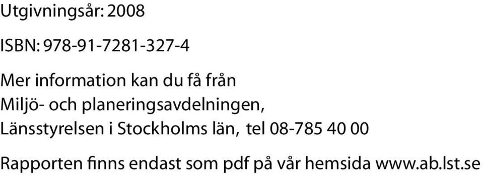 planeringsavdelningen, Länsstyrelsen i Stockholms