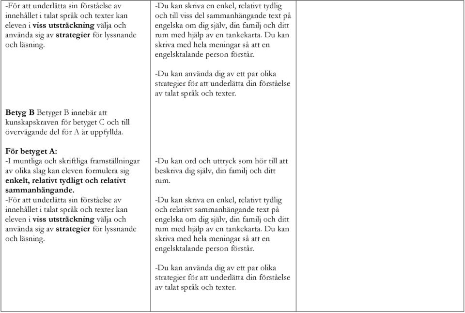 -Du kan använda dig av ett par olika strategier för att underlätta din förståelse av talat språk och texter.