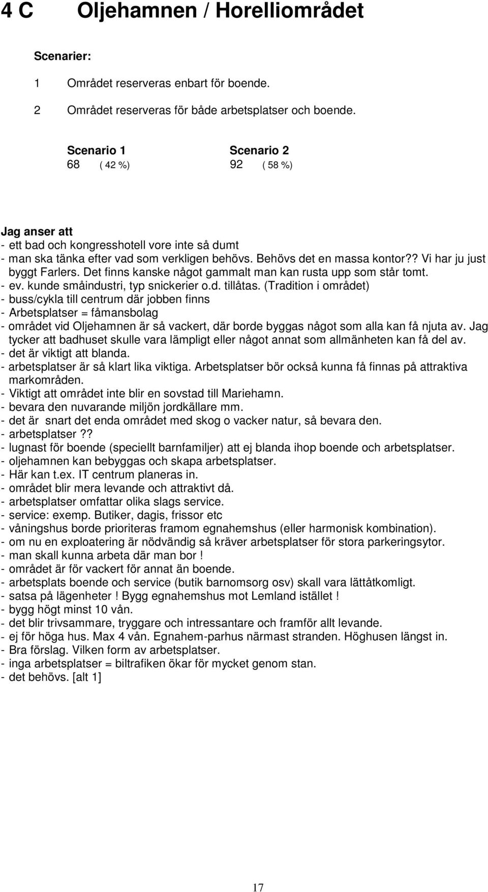 ? Vi har ju just byggt Farlers. Det finns kanske något gammalt man kan rusta upp som står tomt. - ev. kunde småindustri, typ snickerier o.d. tillåtas.