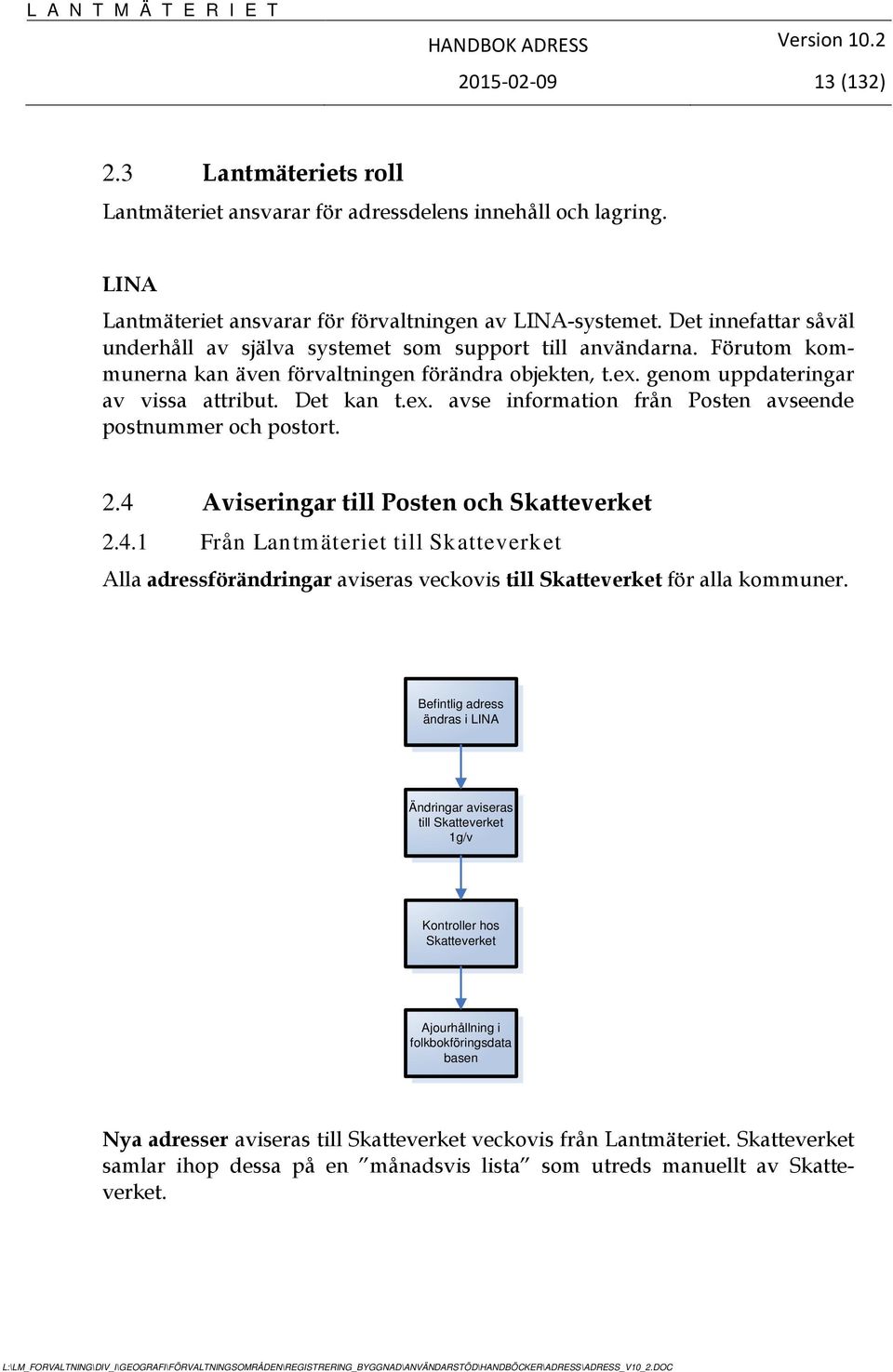 genom uppdateringar av vissa attribut. Det kan t.ex. avse information från Posten avseende postnummer och postort. 2.4 