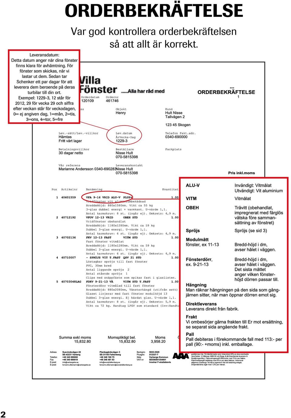 orderbekräftelsen