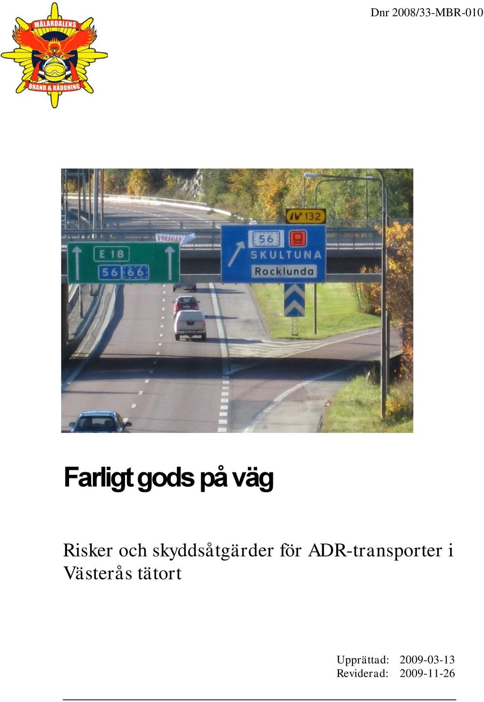 ADR-transporter i Västerås tätort