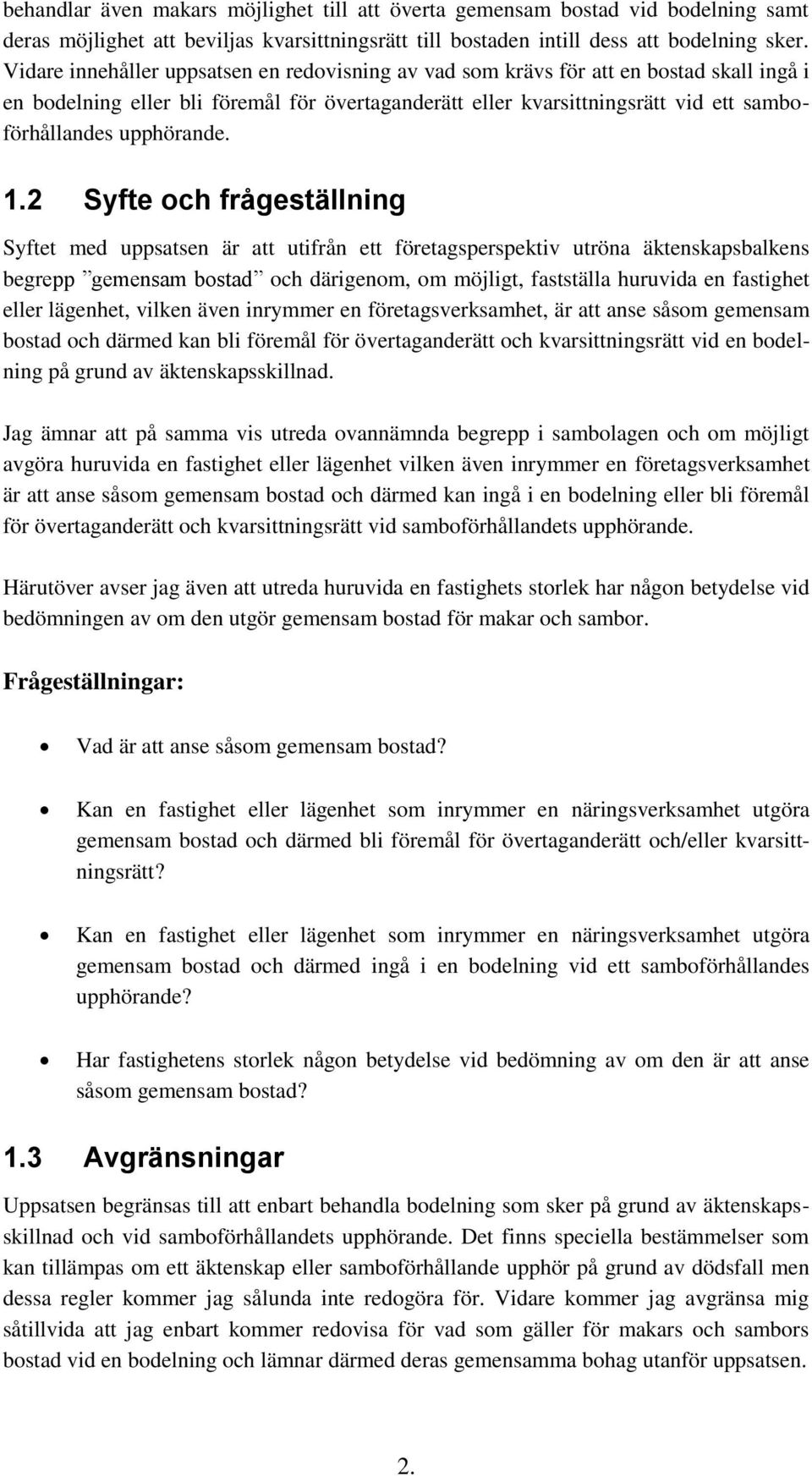 Gemensam bostad ur ett företagsperspektiv - PDF Free Download