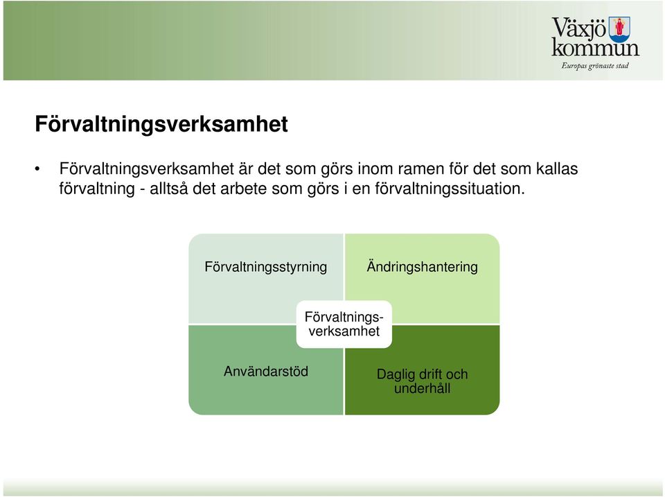 görs i en förvaltningssituation.