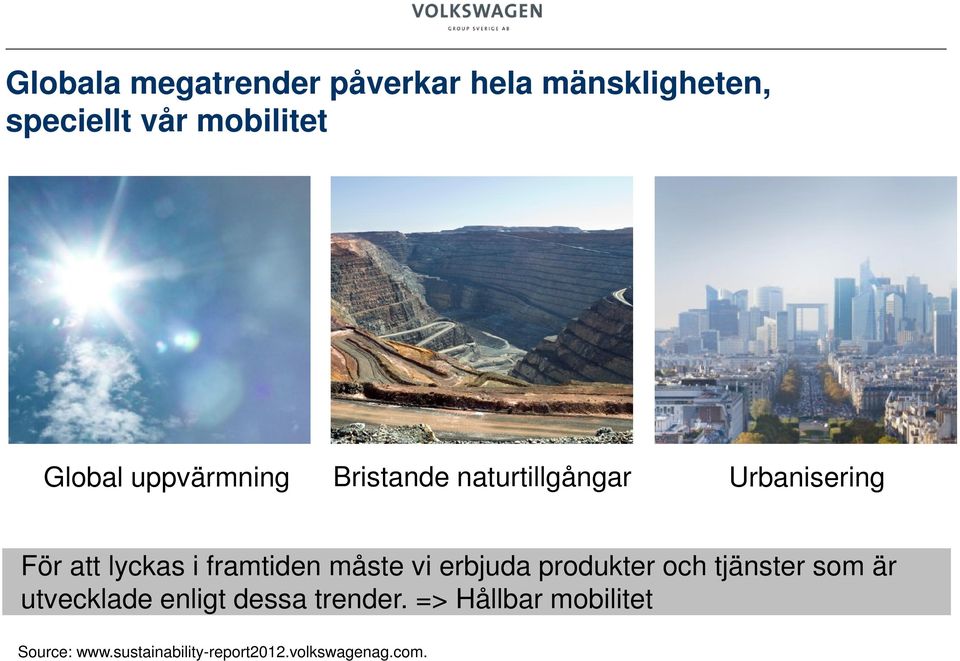 framtiden måste vi erbjuda produkter och tjänster som är utvecklade enligt