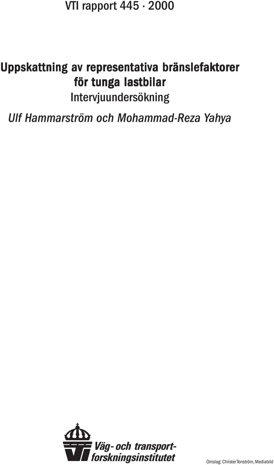 lastbilar Intervjuundersökning Ulf Hammarström