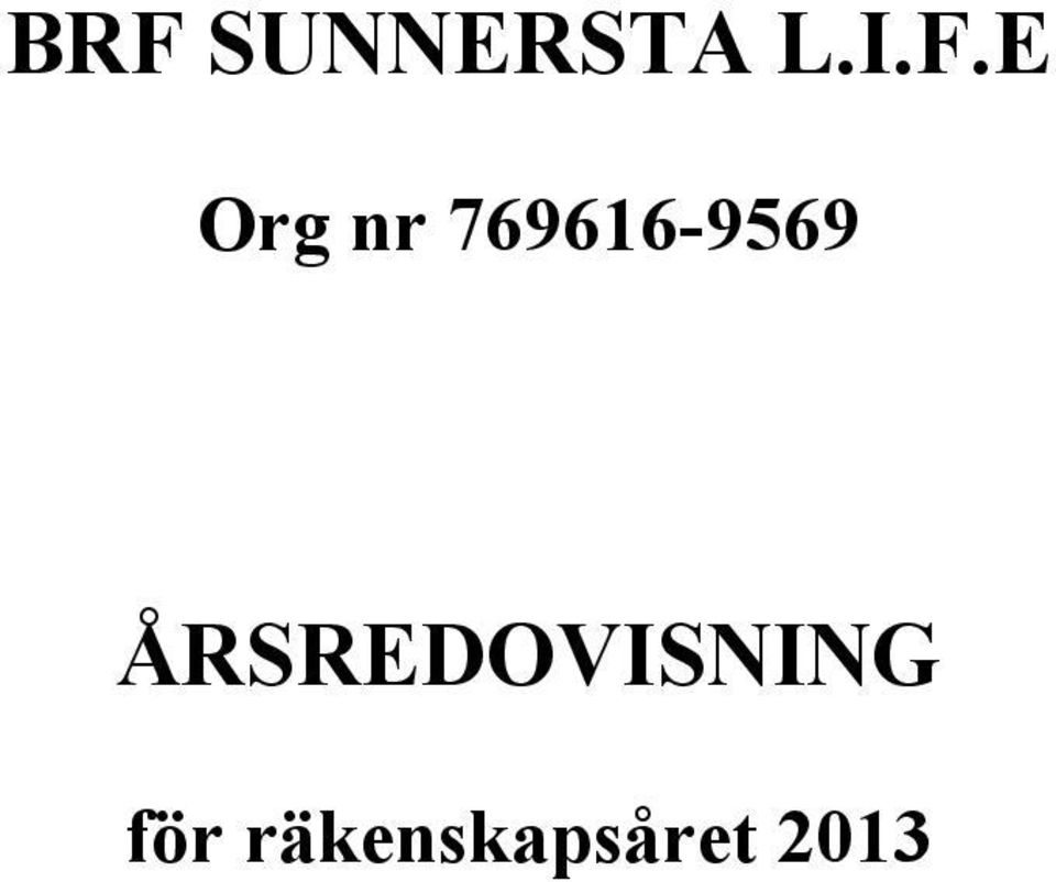 ÅRSREDOVISNING