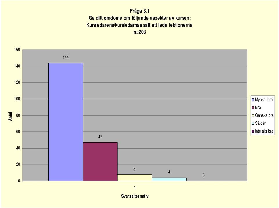 Kursledarens/kursledarnas sätt att leda lektionerna