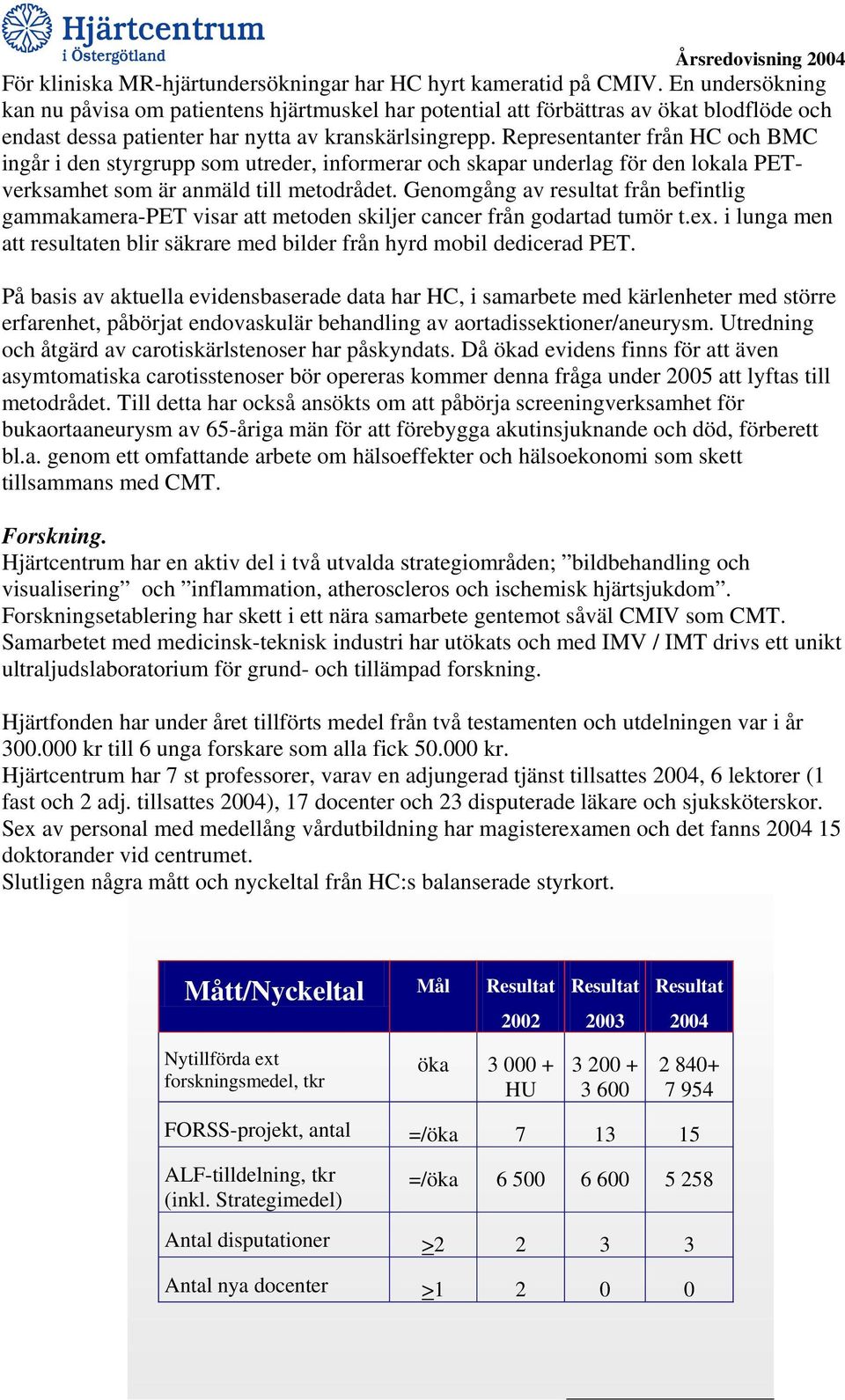 Representanter från HC och BMC ingår i den styrgrupp som utreder, informerar och skapar underlag för den lokala PETverksamhet som är anmäld till metodrådet.