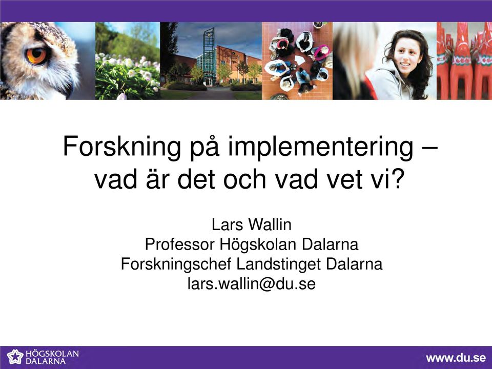 Lars Wallin Professor Högskolan