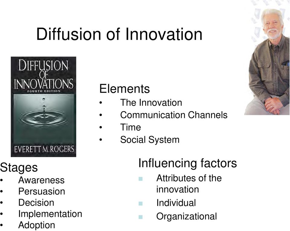 Awareness Persuasion Decision Implementation Adoption