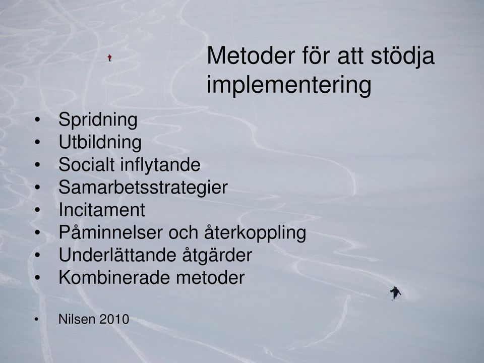 återkoppling Underlättande åtgärder Kombinerade