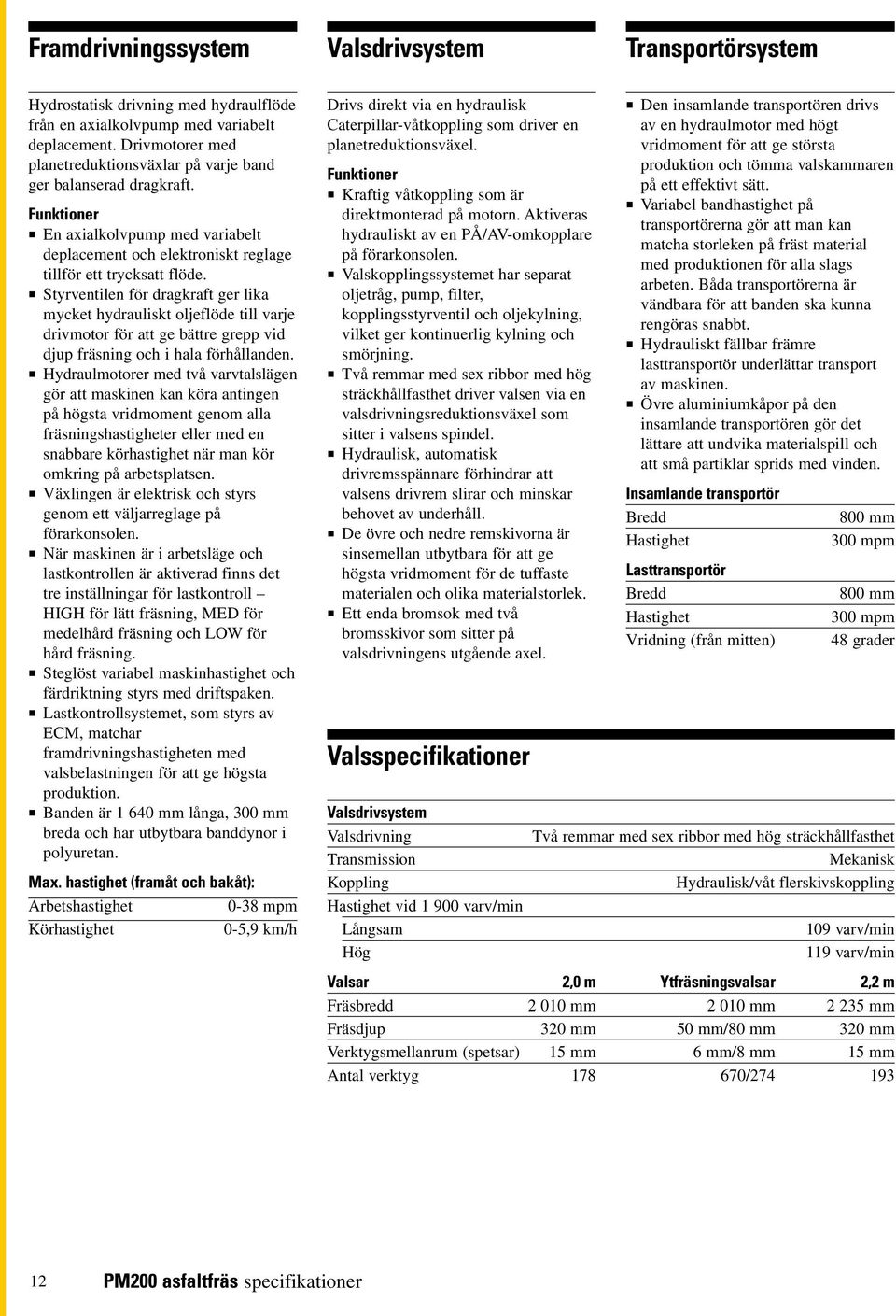 Styrventilen för dragkraft ger lika mycket hydrauliskt oljeflöde till varje drivmotor för att ge bättre grepp vid djup fräsning och i hala förhållanden.