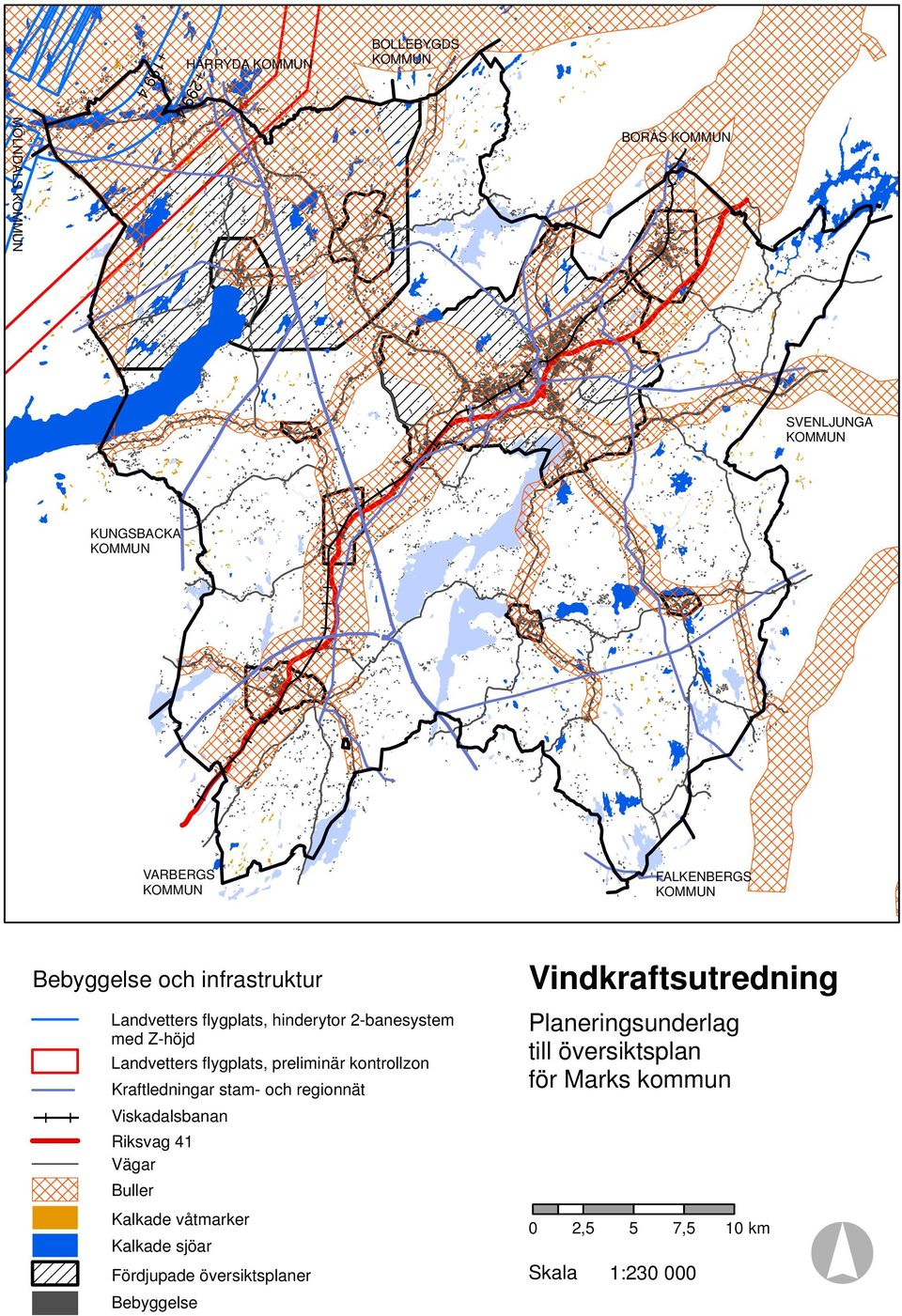 stam- och regionnät FALKENBERGS Vindkraftsutredning Planeringsunderlag till översiktsplan för Marks kommun