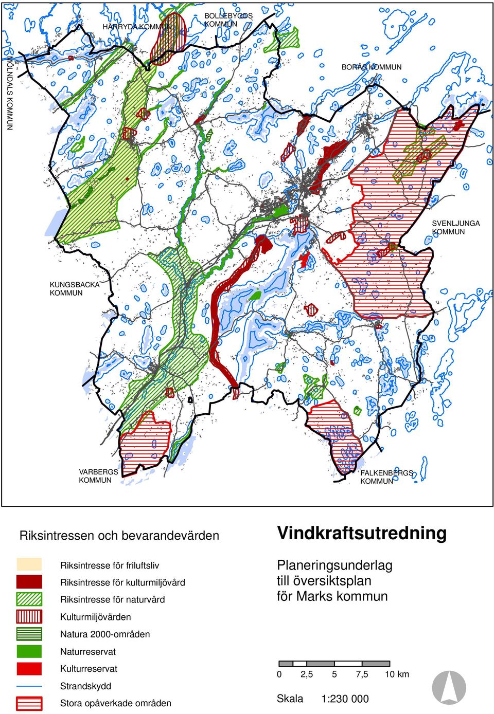 Vindkraftsutredning Planeringsunderlag till översiktsplan för Marks kommun Kulturmiljövärden Natura