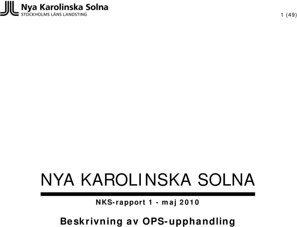 NKS-rapport 1 - maj