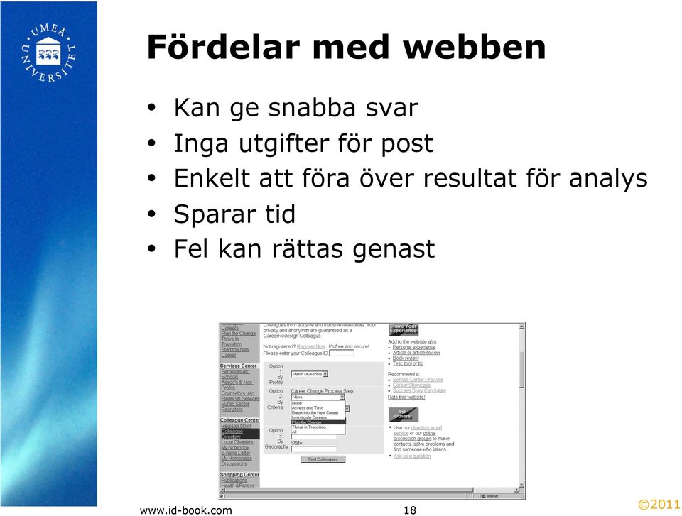 över resultat för analys Sparar tid