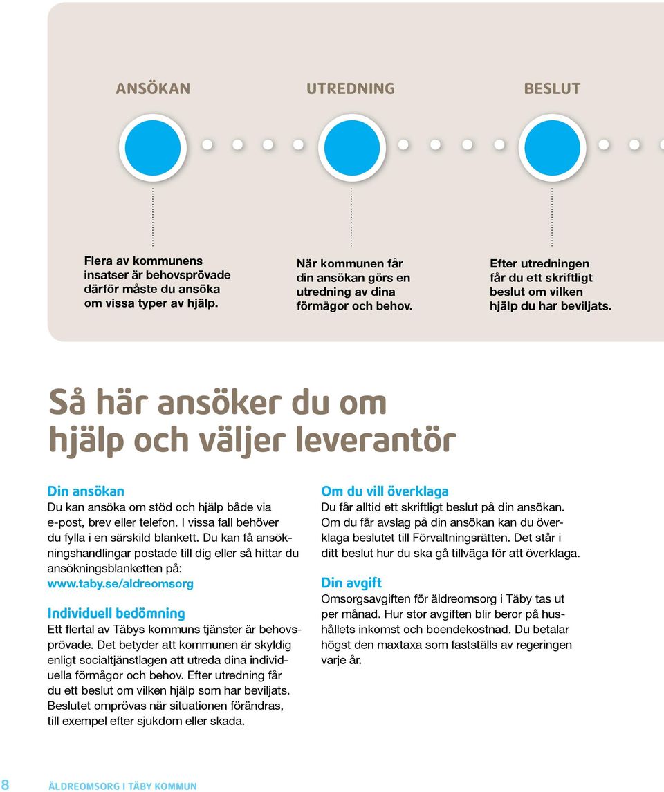 Så här ansöker du om hjälp och väljer leverantör Din ansökan Du kan ansöka om stöd och hjälp både via e-post, brev eller telefon. I vissa fall behöver du fylla i en särskild blankett.