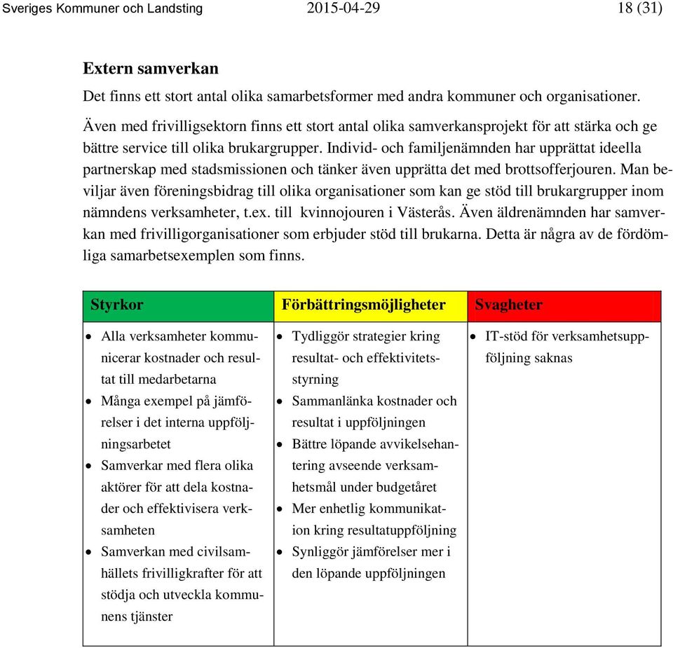Individ- och familjenämnden har upprättat ideella partnerskap med stadsmissionen och tänker även upprätta det med brottsofferjouren.