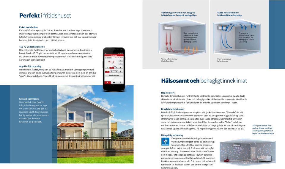 Den enkla installationen gör att våra luft-/luftvärmepumpar snabbt blir lönsam i mindre hus och där uppvärmningsbehovet inte är så stort, t.ex. i ett fritidshus.