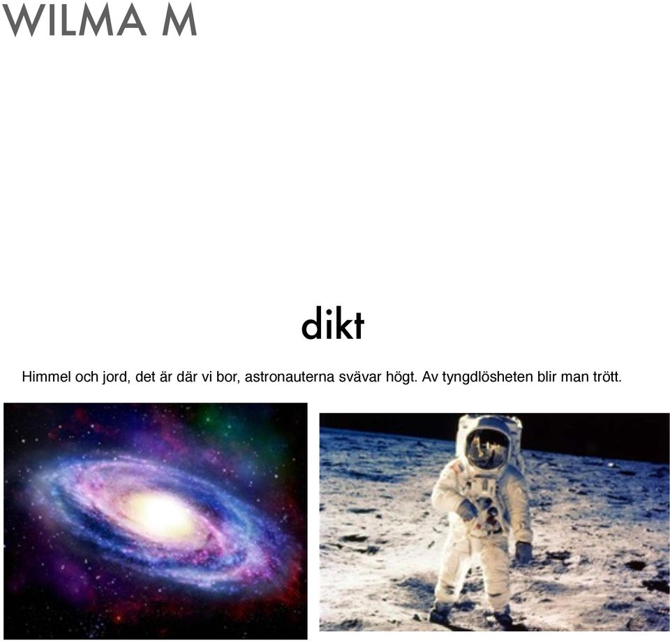 astronauterna svävar högt.