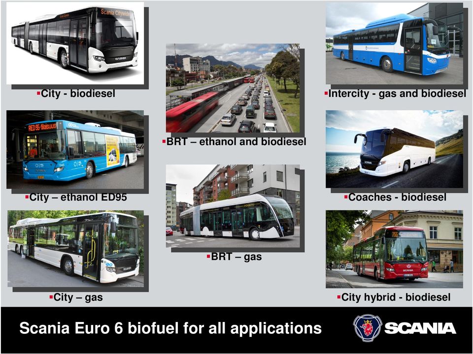 Coaches - biodiesel BRT gas City gas City hybrid