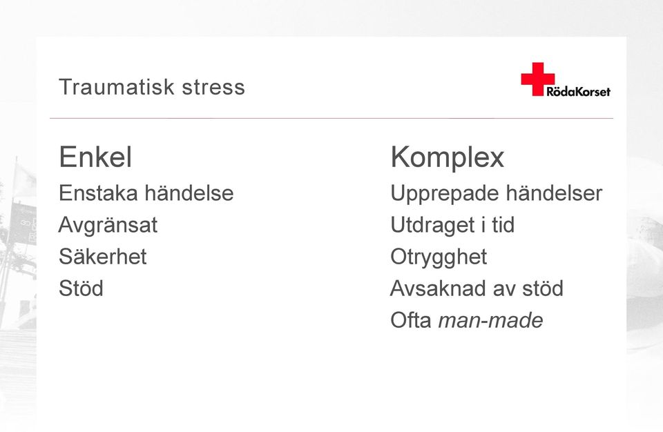 Komplex Upprepade händelser Utdraget