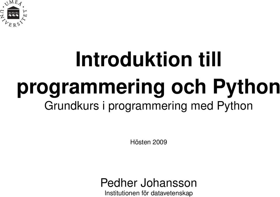 programmering
