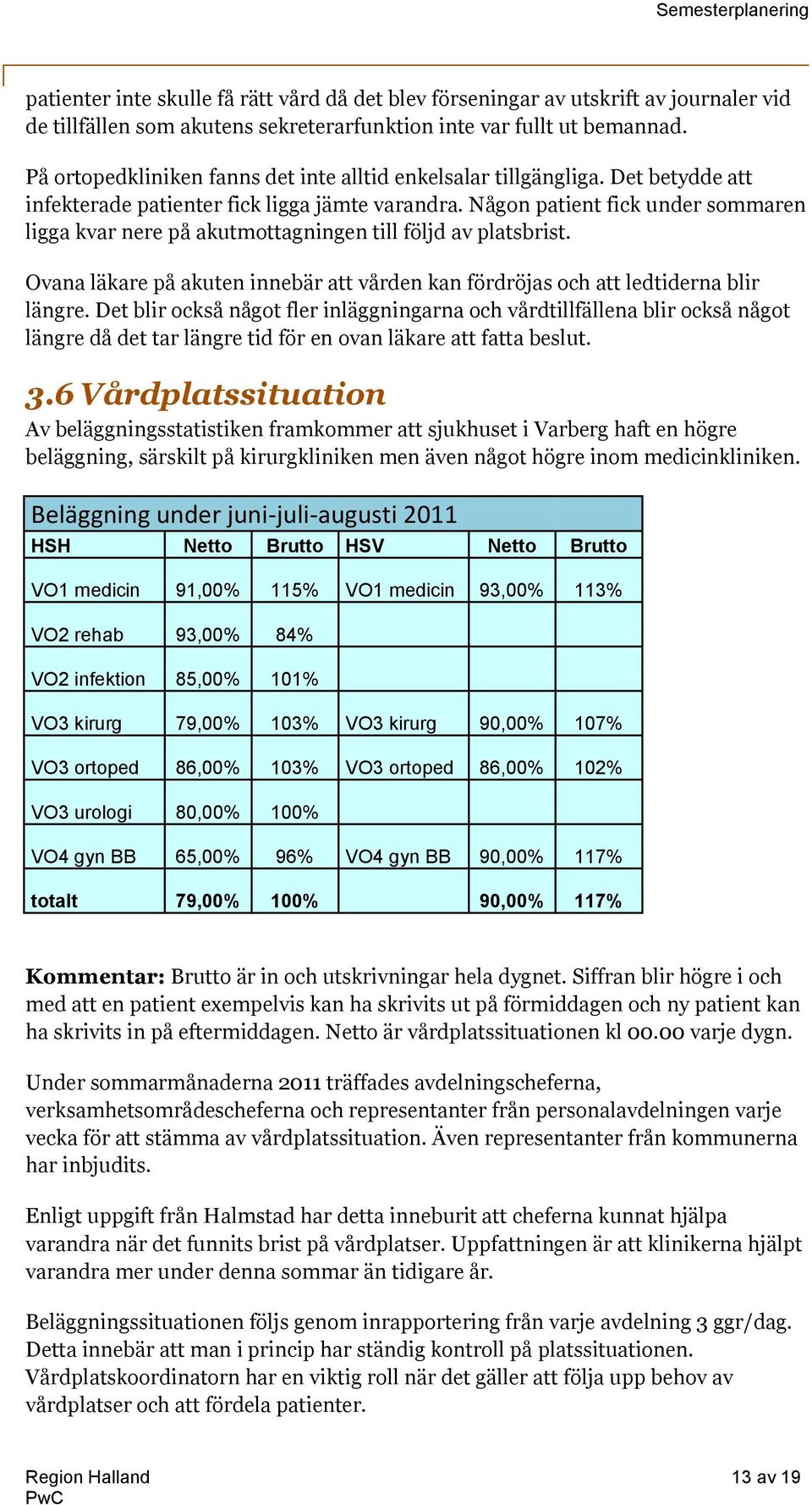 Någon patient fick under sommaren ligga kvar nere på akutmottagningen till följd av platsbrist. Ovana läkare på akuten innebär att vården kan fördröjas och att ledtiderna blir längre.