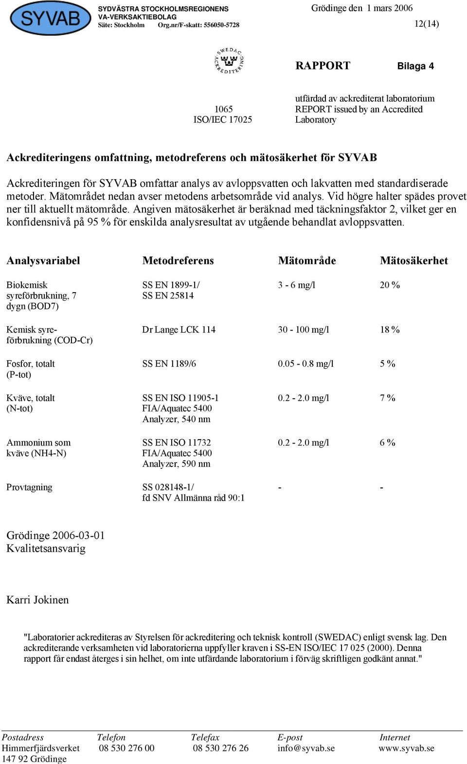 Vid högre halter spädes provet ner till aktuellt mätområde.