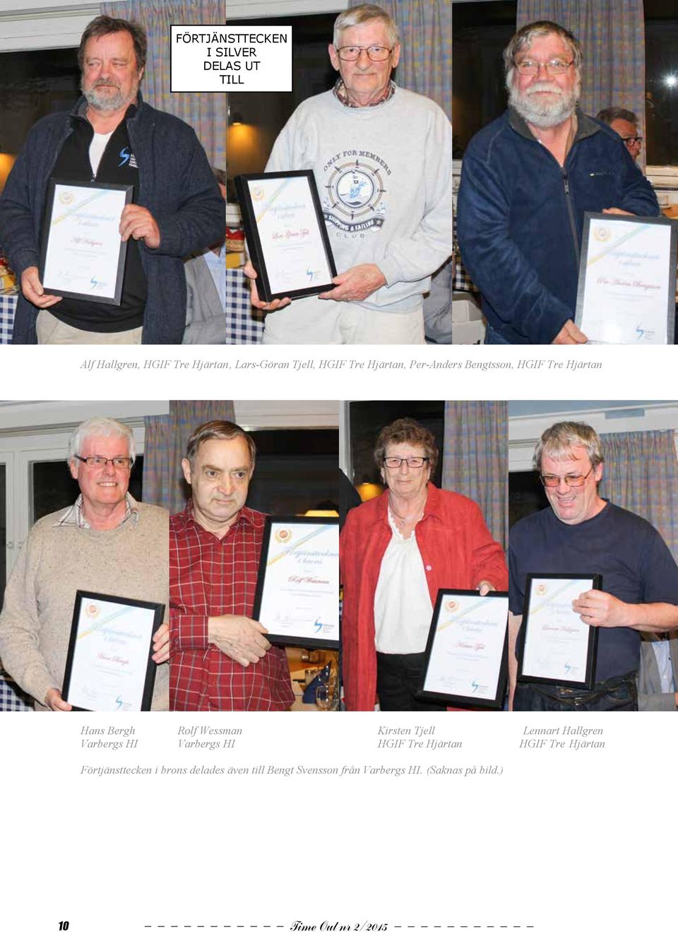 DELADES DELAS TILL UT UT TILL Hans Bergh Rolf Wessman Kirsten Tjell Lennart Hallgren Varbergs Hans Bergh HI Rolf Varbergs Wessman HI HGIF Kirsten Tre Tjell Hjärtan HGIF Lennart Tre Hallgren Hjärtan
