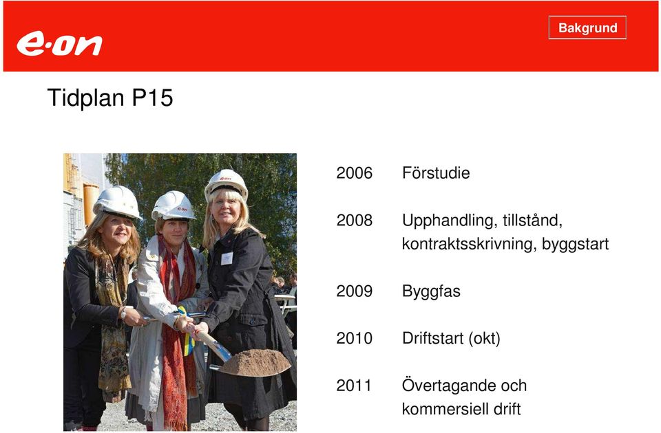 kontraktsskrivning, byggstart 2009