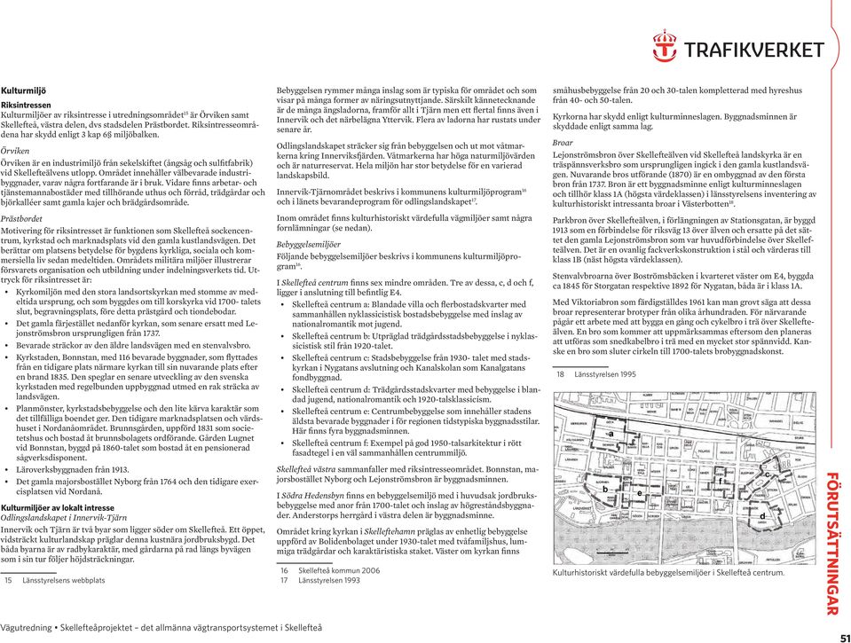 Området innehåller välbevarade industribyggnader, varav några fortfarande är i bruk.