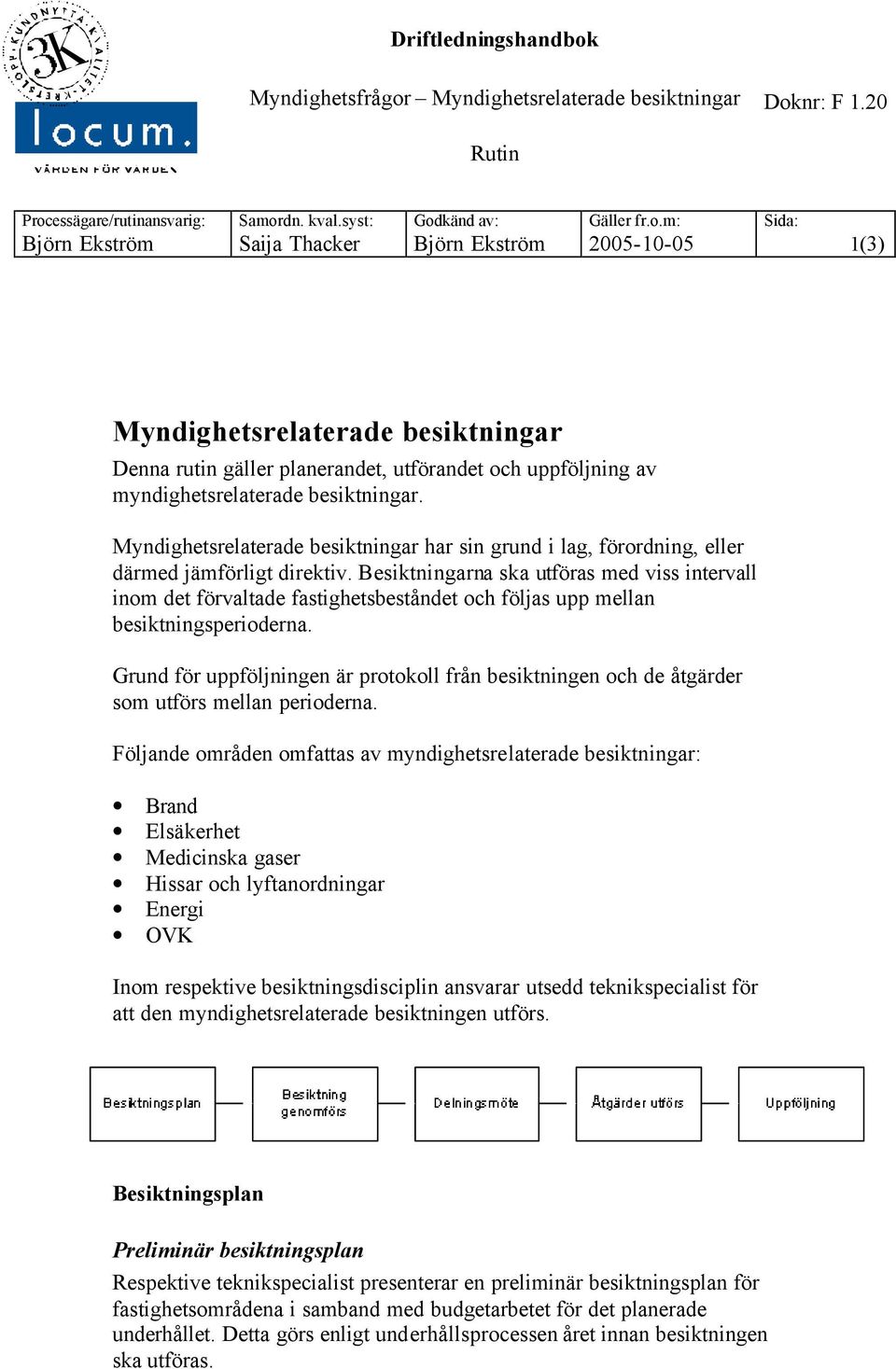 Myndighetsrelaterade besiktningar har sin grund i lag, förordning, eller därmed jämförligt direktiv.